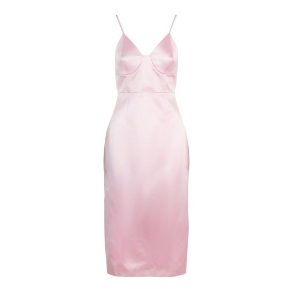 Gucci Duchess Silk Midi Dress Pink